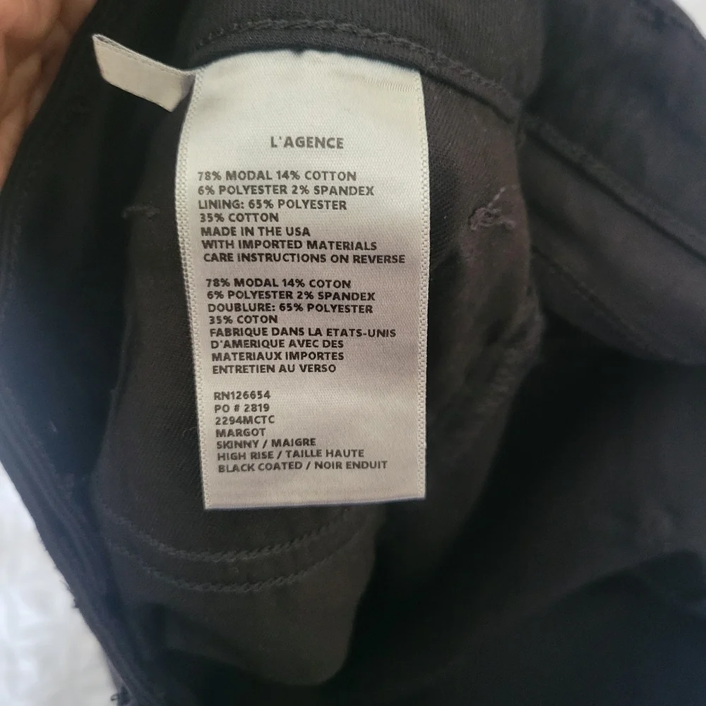 L'AGENCE Jet Black Jeans - Picture 5 of 5